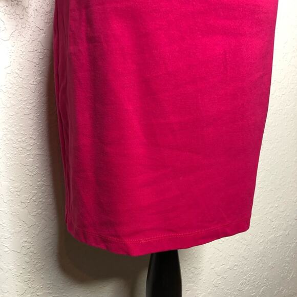 Boston Proper bright pink cutout neckline sheath dress size Small - Picture 4 of 14